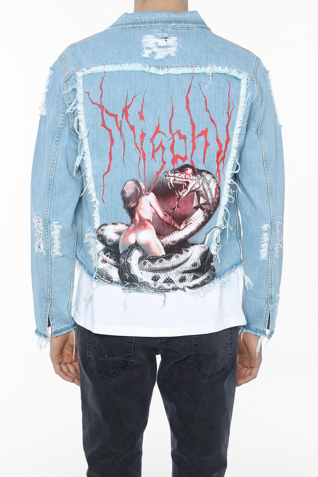 Blue Raw-trimmed denim jacket MISBHV - Vitkac GB